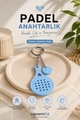 3d Baskı Padel Raketi Anahtarlık - Renk Seçenekli Mini Padel Anahtarlık 55055851