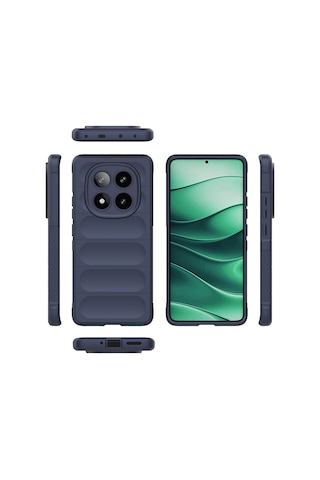 Nourthkiingdom Redmi Note 14 Pro 5g Kılıf Esnek Tpu Oyuklu Arka Yüzey Tasarımlı Nrtk Etnik Silikon Kapak - Koyu Yeş Yeşil
