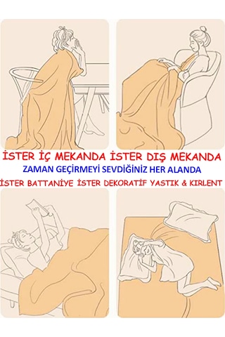 Motif Baskılı Dekoratif Yastık Kırlent Opsiyonel Battaniye 2in1 Çok Renkli