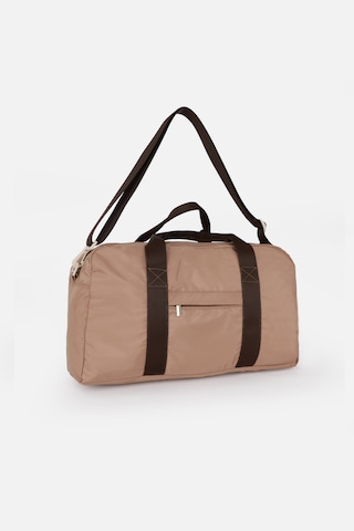 İcone Bag Kadın & Erkek Spor Çantası, Paraşüt Kumaş Önü Cepli Unisex Spor Fitness Gym Çantası Bej