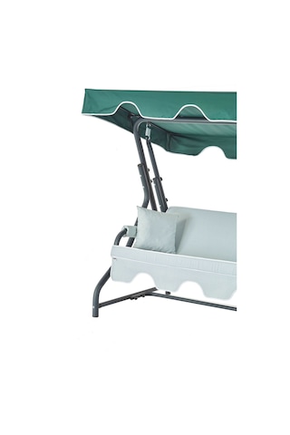 Ruta 3 Kişilik Sabit Bahçe Balkon Teras Salıncağı - Yeşil Çizgili Yeşil