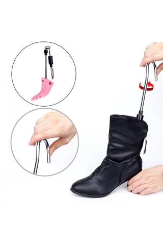 Homyl Katlanır Ayakkabı Sedyesi Ağaçları Ayarlanabilir Pembe Pembe