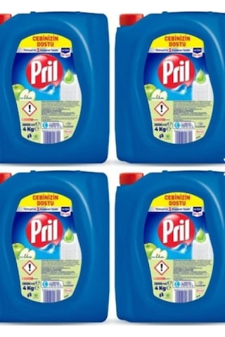 Pril Sıvı Bulaşık Deterjanı  Elma 4 x 4 KG
