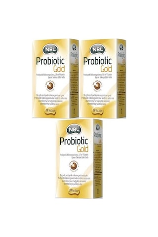 3 Adet Nbl Probiotic Gold 20 Saşe Gıda Takviyesi