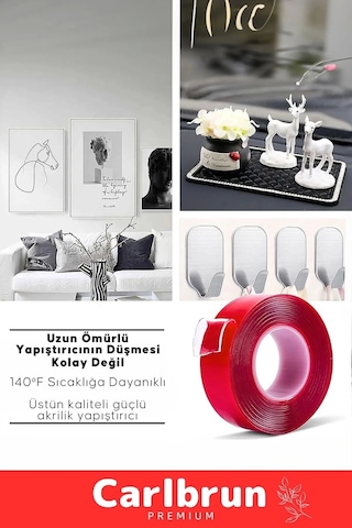 Premium Ekstra Güçlü Çok Amaçlı Çift Taraflı Tamir Dış Mekan Montaj 2mt Silikon Şeffaf Bant 2 Adet