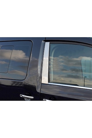 Vw Caddy Krom Kapı Direği 2004-2014 2 Parça Paslanmaz Çelik