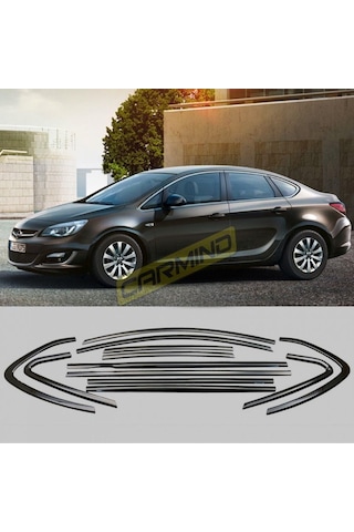 Opel Astra J Sedan Siyah Krom Cam Çerçevesi 2012-2020 12 Parça
