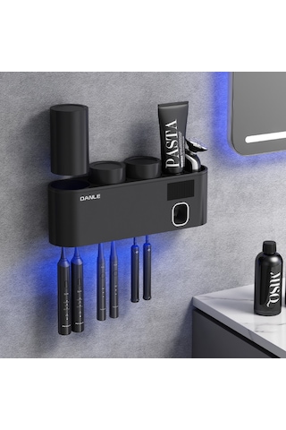 Geeksen Danle & Philips Akıllı Diş Fırçası Uv Sterilizatörü - Beyaz, Duvara Monte, Hızlandırılmış Işık Modülleri, Fırçalama Kupa Askısı Diğer