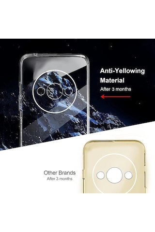 Xiaomi Redmi A3 Kılıf Kamera Korumalı Renksiz Şeffaf Silikon Kap