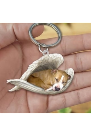 Hfambition Köpek Desenli Akrilik Anahtar Zinciri - Çift Taraflı Uv Baskılı, Ev Ve Araba Kullanıma Uygun, Dayanıklı Ve Pratik Diğer