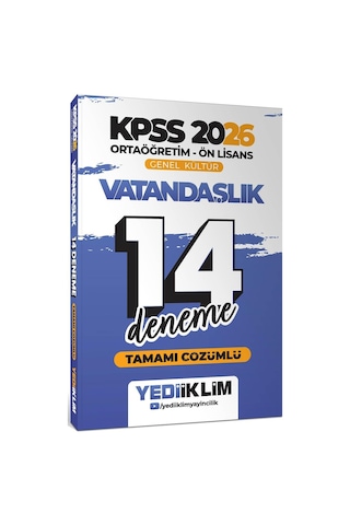Yediiklim 2026 Kpss Ortaöğretim Ön Lisans Genel Kültür Tarih-coğrafya-vatandaşlık 14 Deneme Seti