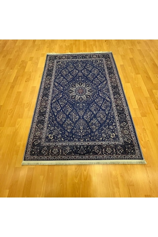 Klasik Madalyonlu 160 X 230 Dijital Baskı Halı Lacivert