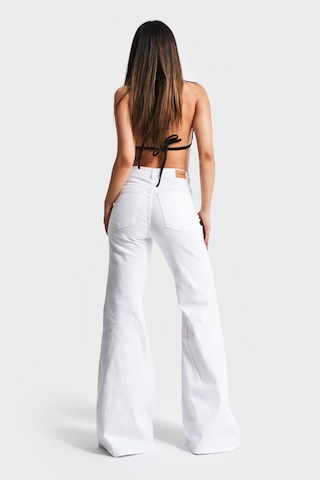 Itsbasic Kadın Beyaz Renk 5s5-2 Mry Flare Fit Bol Paça %100 Koton İç Göstermez Denim Jean