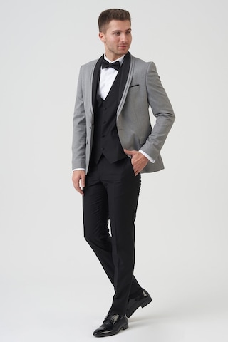 White Stone Philadelphia D2405 Slim Fit 6 Drop Likralı Damatlık Takım Elbise A.Gri - A.Gri Açık Gri