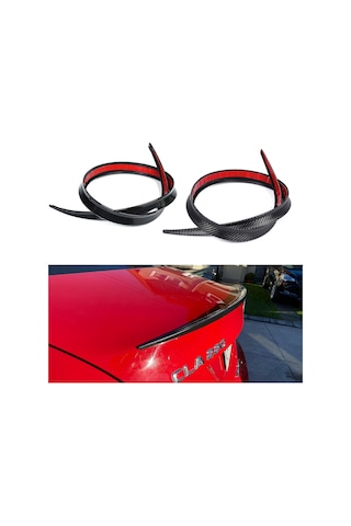 Jeehugo 1.28m Universal Araba Arka Kanat Spoiler, Karbon Fiber Desenli, Kauçuk Malzeme, Kolay Kurulum, Tüm Modeller İçin Uygun