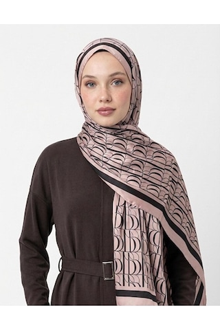 Bushu İmza Monogram Twill Şal 70x190 Bej