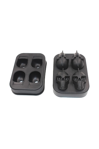 Xiyyadms Gıda Grubu Silikon Kafa Şekilli Buz Kalıbı - 4'lü Eski Tip, Esnek, Temizlenmesi Kolay, Ev/ofis/club Kullanıma Uygun Çok Renkli