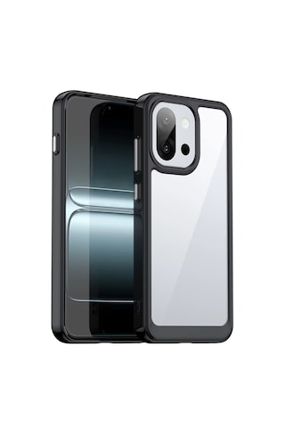 Microcase Oneplus 13t Shield Serisi Darbeye Dayanıklı Yarı Esnek Plastik Tpu Kılıf - Al8100 Füme