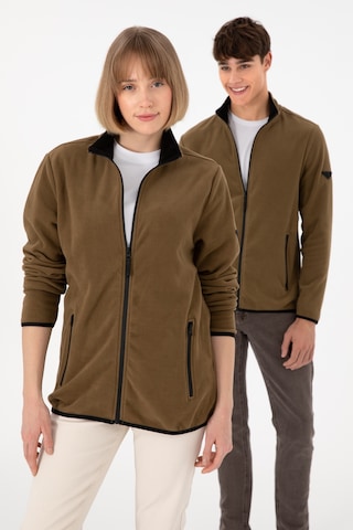 U.S. Polo Assn. Erkek Haki Basic Polar Hırka 50298066-VR027