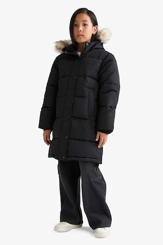 Defacto Kız Çocuk Kapüşonlu Fermuarlı Parka C8755a825aubk27 Siyah-bk27