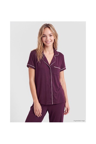 Lcw Dream Mor Gömlek Yaka Kadın Pijama Takımı