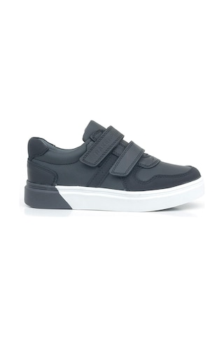Rakerplus Hakiki Deri Siyah Beyaz Cırtlı Erkek Çocuk Sneaker Siyah