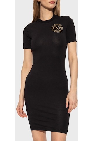 Versace Jeans Couture Bayan Elbise 74haot06 Cj03t G89 Siyah-gold Altın