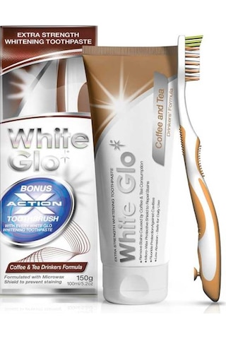White Glo Çay & Kahve Tüketenlere Özel Beyazlatıcı Diş Macunu 150 G + Diş Fırçası