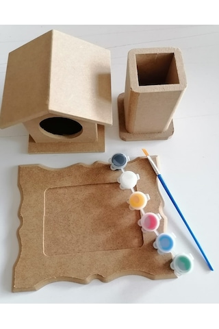 Hşap Boyama Seti 5 Parça Boyanabilir Oyuncak