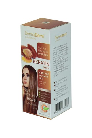 Keratinli Argan Özlü Saç Bakım Sütü Hızlı Saç Uzamasına Etkili 250 Ml