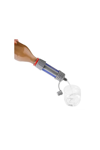 Mufunye 2'li Paket Dışarıda Kullanım Su Filtre Pipeti, Temiz Su Sağlama, Kamp/hiking İçin, Asker Yeşili+gri, 480ml Su Çantası İle