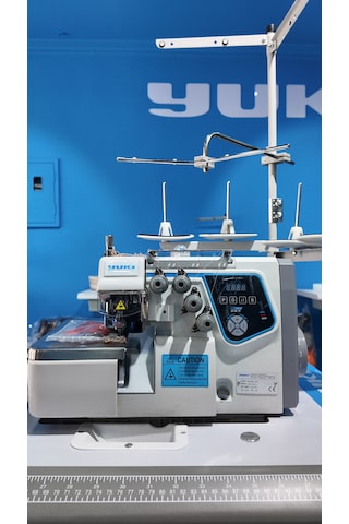 Yuki Yk-847-4d 4 İplik Overlok Makinası Kısa Masalı Açılıp Kapanabilen Yan Masa li Yok