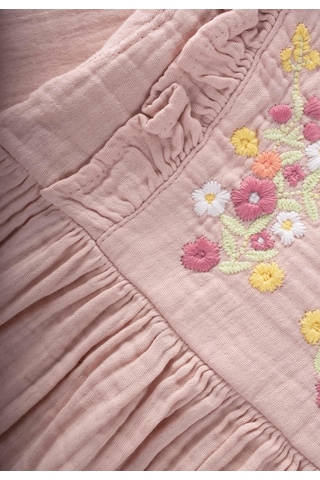 Elbise 1-10 Yaş Pudra Pembe Pudra Pembe