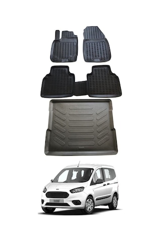 Ford Courier 3d Havuzlu Paspas Bagaj Havuzu 3d Ikili Set