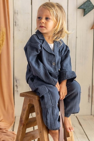 Oliventhekid Müslin Kumaş Antrasit Kargo Pantolon Antrasit Antrasit