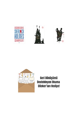 Sherlock Holmes - Bütün Hikayeler 1 Ciltli + Tekinsiz Öyküler + Sherlock Holmes Un Vaka Kitabı + Okuma Sticker'ları