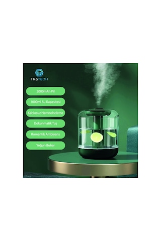 1l Sessiz Oda Hava Nemlendirici Gece Lambası Şarjlı Ev Ofis İçin Aroma Theraphy Uçucu Yağ Difüzör