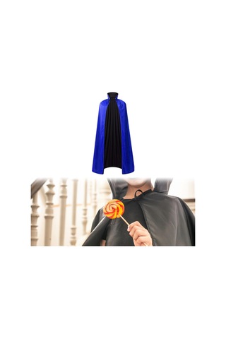 Suntek Cadılar Bayramı Pelerini Cadı Yumuşak Siyah-mavi-75cm