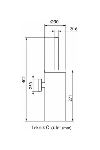 Ideal Standard Iom Duvara Monte Tuvalet Fırçası-krom Krom