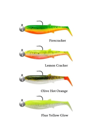 Savage Gear Cannibal Shad 8cm 5gr+7.5gr 2/0 Dark Water 4+4 Adet