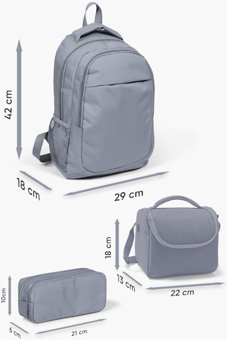 Coral High Kids Pembe Mavi Simli Kedi Desenli 3 Lü Okul Çanta Seti Set014387