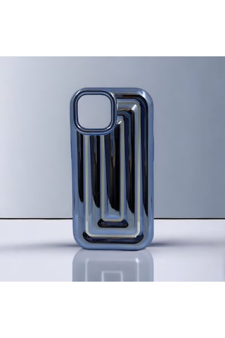 Apple Uyumlu iPhone 14 Pro Max Rudra Seri Labirent Desen 3d Metalik Silikon Kapak