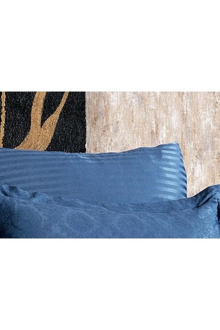 Monaco Bambu Jakar Kumaş Indigo Ikili Oksford 60x80cm Yastık Kılıfı-1324 Çok Renkli