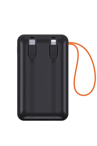 20.000 Mah Mini Kablolu Hızlı Powerbank 22w Pd Quick Fast Taşınabilir Şarj Cihazı Siyah