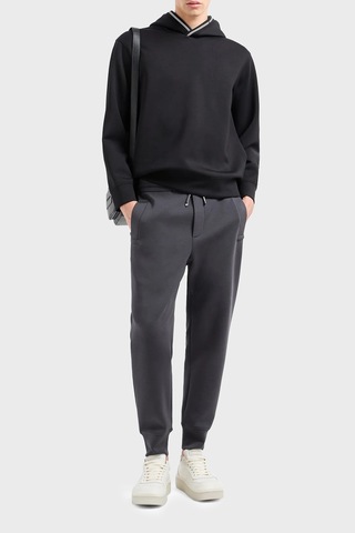Emporio Armani Streç Regular Fit Kapüşonlu Erkek Sweat 6D1M99 1JRRZ 0999 Siyah