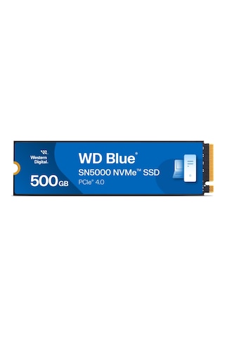 Wd Blue Sn5000, Wds500g4b0e, 500gb, 5000/4000, Gen4, Nvme Pcıe M.2 2280, Ssd