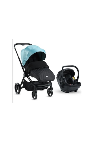 Kraft Mika Mila Travel Sistem Bebek Arabası Black Green 1 1
