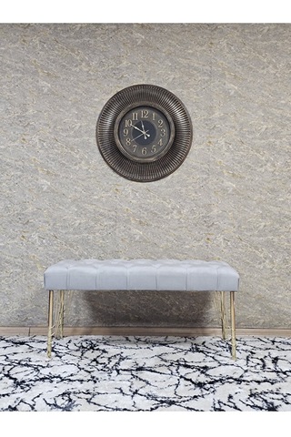 Gold Tel Ayaklı 90 Cm Puf Bench - Puf - Bench - Kasalı Oturak - O Çok Renkli