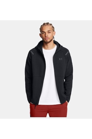 Under Armour Unstoppable Fleece Tam Fermuarlı Hd Eu Erkek Sweatshirt Siyah