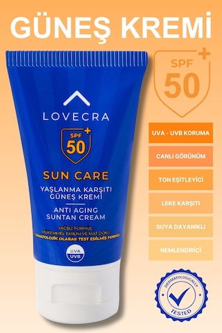Yüz Kremi Spf 50+ Yüksek Uva/uvb Koruma Yaşlanma Karşıtı Yağsız Hızlı Emilim Güneş Kremi 50ml